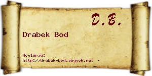 Drabek Bod névjegykártya